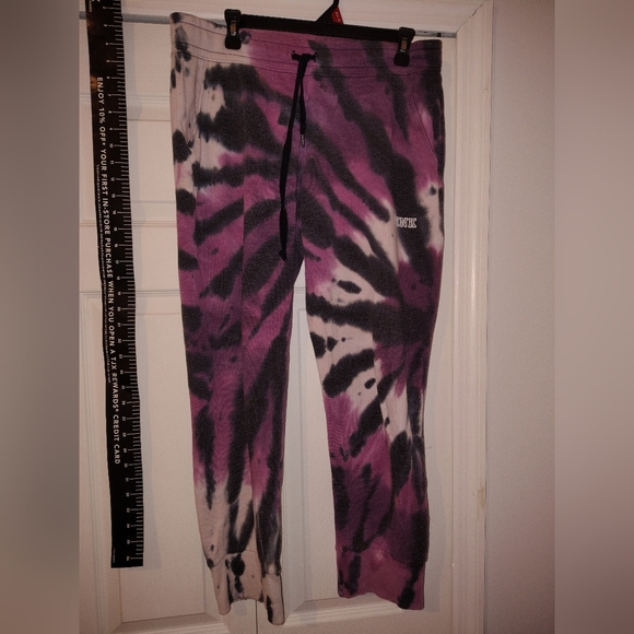 Newly Listed Mint Victoria's Secret Pink Tye Die Joggers Mint - Picture 5 of 12